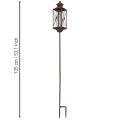 Gartenlaterne aus Metall mit Glaszylinder in Rost-Optik, 12x12x135cm | Floristik24.ch