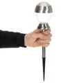 Solar Kugelleuchten mit Erdspiess, Kunststoff, 36cm, Silber, 4er Set | Floristik24.ch