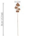 Gartenstecker aus Metall Edelrost Fliegenpilze 15cm 6 Stück für Aussenbereich | Floristik24.ch