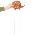 Gartenstecker Metall Igel Rostoptik 20cm für Aussenbereich | Floristik24.ch