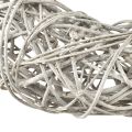Holzkranz Dekokranz Rattan Natur Weiß Ø30cm H9,5cm | Floristik24.ch