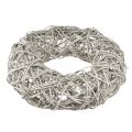 Holzkranz Dekokranz Rattan Natur Weiß Ø30cm H9,5cm | Floristik24.ch