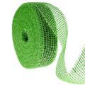 Floristik24 Juteband Grün 5cm x 40m – Dekoratives Gitterband aus Jute für kreative Anwendungen