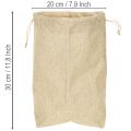 Jutebeutel mit Kordelzug 20×10×30cm Naturfarben wiederverwendbar | Floristik24.ch