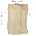 Jutetasche Geschenkbeutel mit Kunststofffolie 28×10×40cm Naturfarben | Floristik24.ch