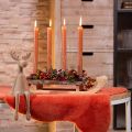 Kantenhocker Elch beflockt Kantensitzer Braun 31cm 3 St | Floristik24.ch