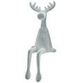 Floristik24 Kantenhocker Elch Deko Kantensitzer H31cm Grau 3 St