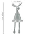 Kantenhocker Elch Deko Kantensitzer H31cm Grau 3 St | Floristik24.ch