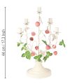 Kerzenleuchter 5-armig Creme Metall Erdbeer Deko H44cm | Floristik24.ch