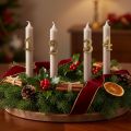 Kerzenpins Adventszahlen 1–4 Metall Goldfarben 4 cm | Floristik24.ch