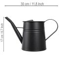 Gieskanne Metall Schwarz 30x13x17cm 1,7l Dekoratives Pflanzgefäss Innen Aussen | Floristik24.ch