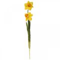 Floristik24 Künstliche Narzissen Seidenblumen Gelb 2 Blüten 61cm