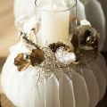 Künstlicher Zierfarn 54cm Champagner 2er-Set für Weihnachtsdekoration | Floristik24.ch