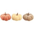 Kürbis Deko Stoffkürbisse Gelb Beige Rotbraun Ø7cm 9 St | Floristik24.ch