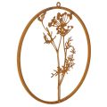 Floristik24 Metallring aus Edelrost mit Dillzweig-Motiv Ø38cm für Wand- und Fensterdekoration