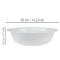 Metallschüssel Weiss Emaille-Optik Ø36cm H9,5cm Dekoschale | Floristik24.ch