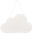 Papierdekoration Wolke 7 zum Hängen 35 cm x 22 cm Weiss mit Goldaufdruck 2 Stück | Floristik24.ch