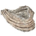 Pflanzherz Rattan Reben Natur Weiß 20cmx24cmx6cm 2St | Floristik24.ch