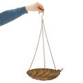 Dekoschale aus Metall zum Hängen Braun Rostoptik Ø31cm L62cm für Garten und Wohnbereich | Floristik24.ch