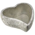 Floristik24 Pflanzschale Herz Pflanzherz Grabschale Tischdeko 20×21,5×8,5cm
