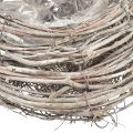 Pflanzschale Rattan Herzform Natur Weiss 30x35cm | Floristik24.ch