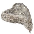 Pflanzschale Rattan Herzform Natur Weiss 30x35cm | Floristik24.ch