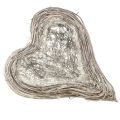 Pflanzherz Pflanzschale Rattan Herz Weiß Natur 28x34cm | Floristik24.ch