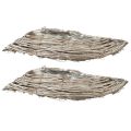 Pflanzschale Welle Rattan Natur Weiß 40x14x6cm 2St | Floristik24.ch