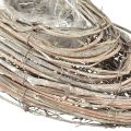 Pflanzschiffchen Pflanzwelle Rattan Natur Weiß 45x16cm | Floristik24.ch