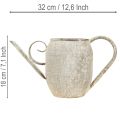 Pflanztopf Metall Gieskanne Vintage Grau 32x10,5x18cm für Garten und Balkon | Floristik24.ch