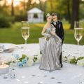 Tortenfigur Silberhochzeitspaar Polyresin 10cm Silber-Weiss | Floristik24.ch