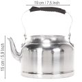 Teekanne aus verzinktem Metall Ø19cm H15cm mit Holzoptik-Griff – Übertopf für Vintage-Deko | Floristik24.ch