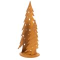 Floristik24 Windlicht Tannenbäume aus Metall, Edelrost, H46cm B25,5cm, Weihnachtsdeko