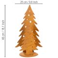 Windlicht Tannenbäume aus Metall, Edelrost, H46cm B25,5cm, Weihnachtsdeko | Floristik24.ch