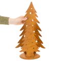 Windlicht Tannenbäume aus Metall, Edelrost, H46cm B25,5cm, Weihnachtsdeko | Floristik24.ch