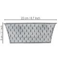 Zinkschale rechteckig mit Rautenmuster 22cm x 12cm Grau für Innen- und Aussendekoration | Floristik24.ch